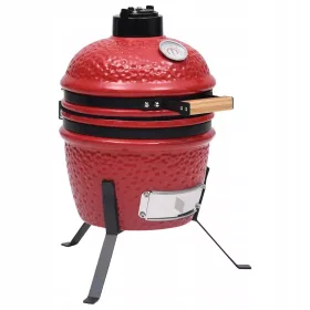    Greatstore Grătar și Afumător 2 în 1 Ceramic Kamado 56 cm Roșu