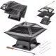  FOCUL DE GRADINA PENTRU GRARA DE TARA CU CAPAC GRATA 46cm SET OTEL