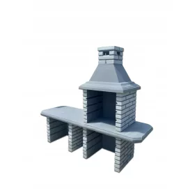  Semineu armat cu gratar din beton MARE