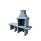  Semineu armat cu gratar din beton MARE