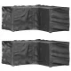 Huse Impermeabile pentru Mobilier de Grădină, PE, Negru, 215x215x90 cm, Set de 2