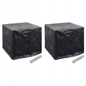   Huse Impermeabile pentru Mobilier de Grădină Negru, 116x100x120 cm - Set de 2