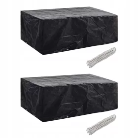   Huse de Protecție pentru Mobilier de Grădină, Impermeabile și Rezistente la UV, 200x160x70 cm, Set de 2