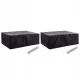 Huse Protectoare pentru Mobilier de Grădină Rezistente la Apă 242x162x100 cm - Set de 2