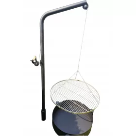    Gratar de gradina pe brat, gratar inox, diametru 80, brat, focar