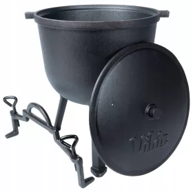    ceaun de FONTA, oala de vanatoare maghiara, fripturi prajite, foc de tabara, 10L