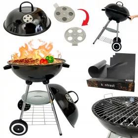    GRARA DE GRADINA CU CAPAC ROTI BBQ 40X45CM PENTRU CARBUNE DE GRADINA LUND