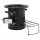  Soba de camping cu lemne, neagra, 50x33,5x30,5
