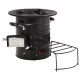  Soba de camping cu lemne, neagra, 50x33,5x30,5