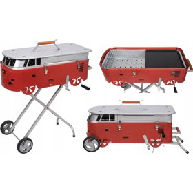  Grătar cu cărbune de grădină pliabil LUND cu roți
