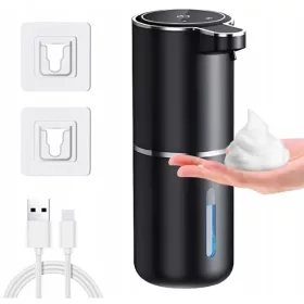 Dozator de săpun spumă fără atingere adm380 negru 380 ml