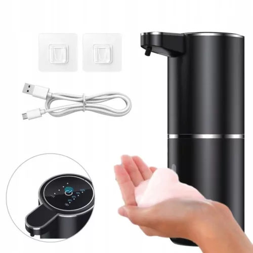 Dozator de săpun spumă fără atingere adm380 negru 380 ml