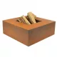  Focar de gradina Patrat Otel Corten 100 cm