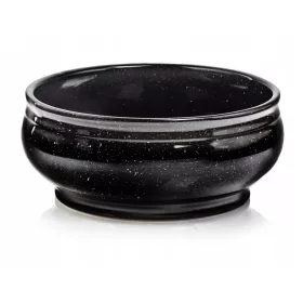   Vază ceramică pentru morminte, model negru marmurat, rezistentă la îngheț, 28 cm