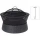  Semineu portabil cu gratar, beton artificial/metal