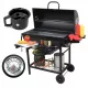  Gratar de carbune GARDEN butoi PORTATIV PE ROTI cu capac mare solid
