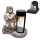 Figurină Înger din Gips Gri cu Lampă Solară LED Mare – Ornament Funerar Memorable