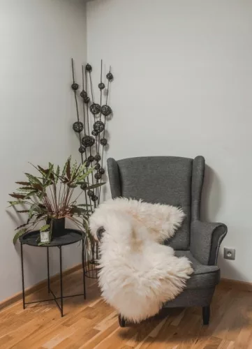 Piele naturală de oaie MB1a, aproximativ 70 cm, alb-crem