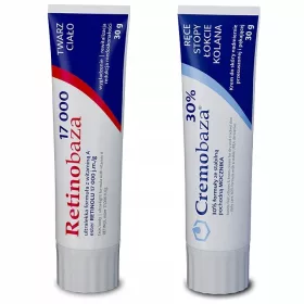   Set Crema cu Vitamina A și Uree pentru Piele Uscată - Retinobaza 17000 + Cremobaza 30%