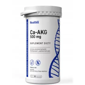   Supliment HealthX Ca-AKG Alfa Ketoglutran de Calciu 60 Capsule – 500 mg