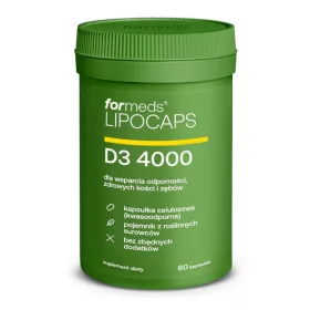   LIPOCAPS D3 4000 - Supliment Liposomial pentru Sănătatea Oaselor şi a Sistemului Imunitar