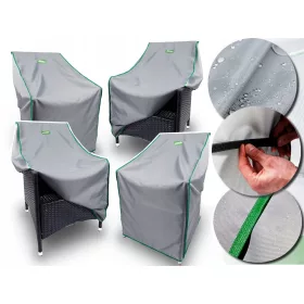   Huse pentru Scaune de Grădină GardenPassion, Set de 4, Fabricate în Polonia, Rezistente la Apă și UV