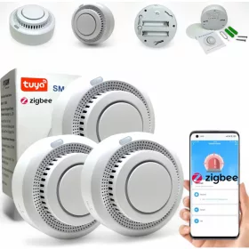   Detector de Fum Inteligent ZigBee Tuya - Protecție Fiabilă Contra Incendiilor