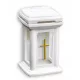 Lumânare Ceramică de Cimitir Model Capelă cu Cruce - Eleganță și Simbolism