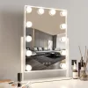 Oglinda cosmetica Ikonka BELLA cu 12 LED-uri si control tactil