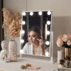 Oglinda cosmetica Ikonka BELLA cu 12 LED-uri si control tactil