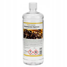   Biocombustibil parfumat 1 L espresso pentru bio-șemineu – bioetanol ecologic, flacără galben-portocalie, ardere curată fără fum sau cenușă, ideal pentru bio-șeminee suspendate, de sine stătătoare și încorporate
