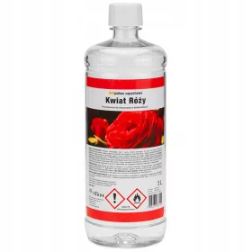   Biocombustibil parfumat 1 L floare de trandafir pentru bio-șemineu, bioetanol ecologic, flacără galben-portocalie, fără fum, sigur pentru sănătate și mediu