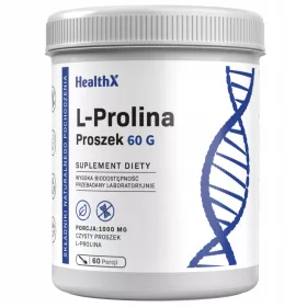   L-Prolina HealthX, 60g - Supliment pentru Regenerarea Skóry și Stawów