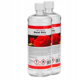   Biocombustibil parfumat 2L „Floare de Trandafir” pentru Bio-Șemineu – Aromă Florală Delicată, Bioetanol Ecologic, Flacără Galben-Portocalie, Sigur și Eficient