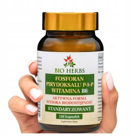   Supliment Vitamina B6 Activă P-5-P - 120 Capsule pentru Funcționarea Sistemului Nervos
