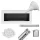 Bio-șemineu 900x400 BOX White Structural – bio-șemineu suspendat sau încorporat, arzător inox 0,75 L certificat TUV, flacără continuă, design modern alb structural