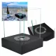 Sunset Garden Mini Bio-Șemineu Negru Mat, Biofireplace de sine stătător, fără fum, arzător inox 0,2L, compact, elegant și mobil pentru interior, încălzire rapidă și atmosferă plăcută în cameră 25 m²