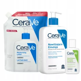   Set de îngrijire CeraVe pentru hidratare intensă, piele uscată și foarte uscată, 473ml + 88ml cadou