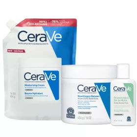  Set CeraVe pentru Hidratare Intensivă Piele Uscată și Foarte Uscată, Față și Corp