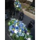 Set Complet pentru Mormânt: Aranjament Floral și Buchet pentru Vază