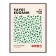 Plakat Inspirat de Yayoi Kusama cu Dungi Verzi pe Fond Bej - Decor Excepțional de Artă Modernă