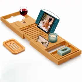 Raft de baie extras din bambus SereneLife SLBCAD29N