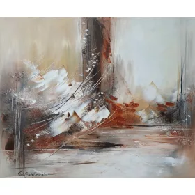  Tablou Original Pictat Manual, "ViolaArt Abstracție", Ulei pe Pânză, 50x60 cm