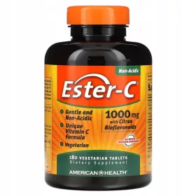   Vitamina C Ester-C® cu Bioflavonoide - Suport Imunitar 24h, Blând cu Stomacul