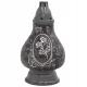 Lumânare Decorativă pentru Mormânt Karafa Negru Floare LW14 - Eleganță Vitraliu Clasică