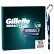  Rezerve Gillette Mach3 cu 3 lame, bărbierit fin, pachet de 15