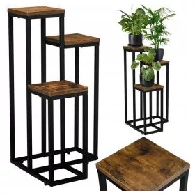   Stația Modernă pentru Plante - Stil Loft, 3 Nivele, Metal și MDF
