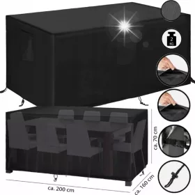   Husă de Protecție Impermeabilă pentru Mobilier și Grill de Grădină 200x160x70cm