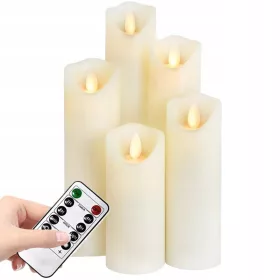   Set de Lumânări LED Fără Flacără cu Control de la Distanță și Timer