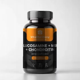   VitalHarmony Glucozamină + MSM + Condroitină - 90 capsule pentru sănătatea articulațiilor